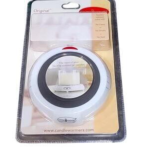 NEW Original Candle Warmer Hot Plate No Flame NIB White & Black 3.75" Flameless